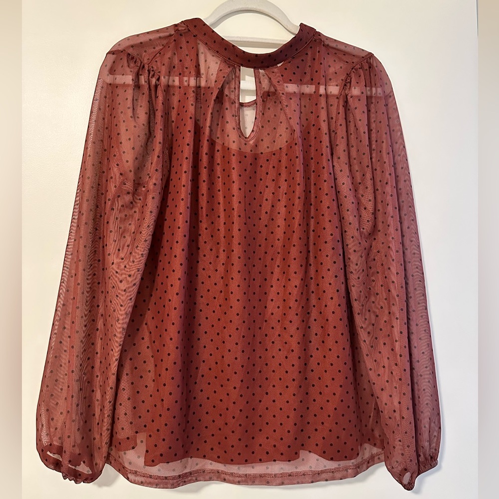 Pink sheer blouse